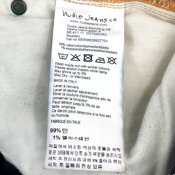 Nudie Jeans Co. Men's Lean Dean Dry 16 Dips Jeans 31x32 Tapered Stretch Denim - Picture 8 of 10